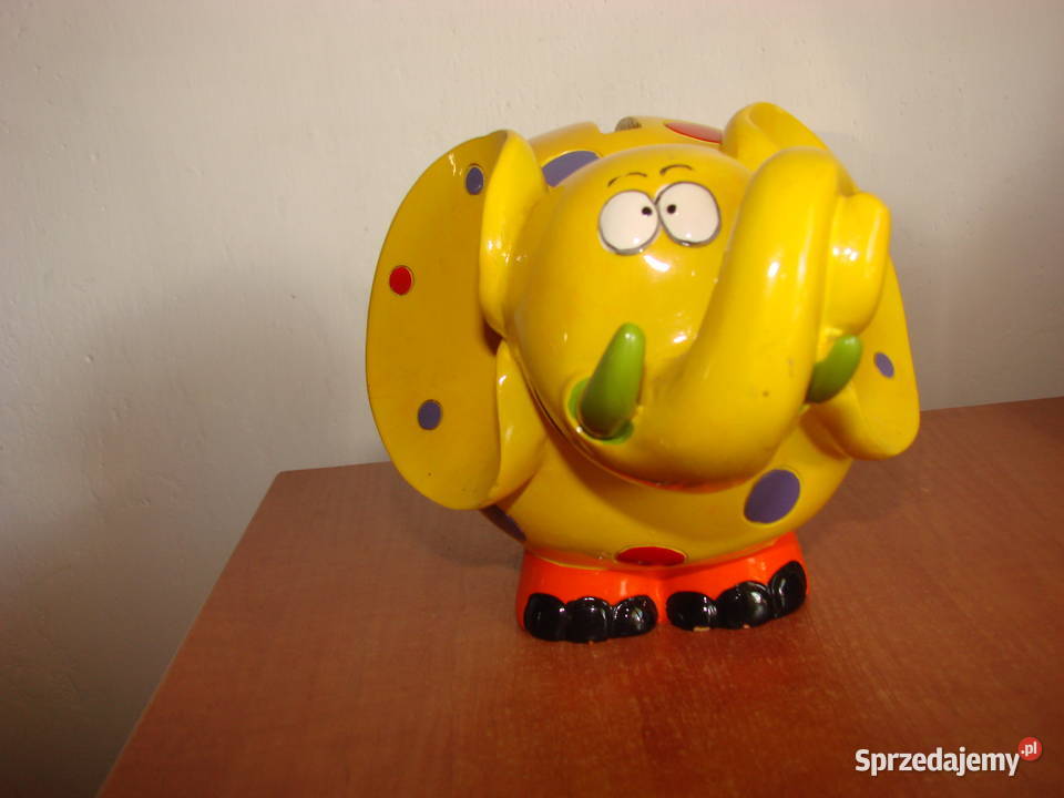 Słonik w kropki ceramiczna skarbonka pomorskie Pruszcz Gdański sprzedam