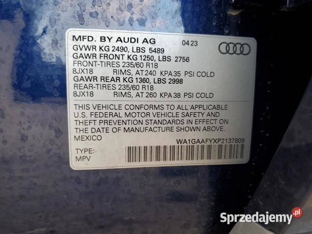 Piękne Audi Q5 SLine immobilizer Śrem