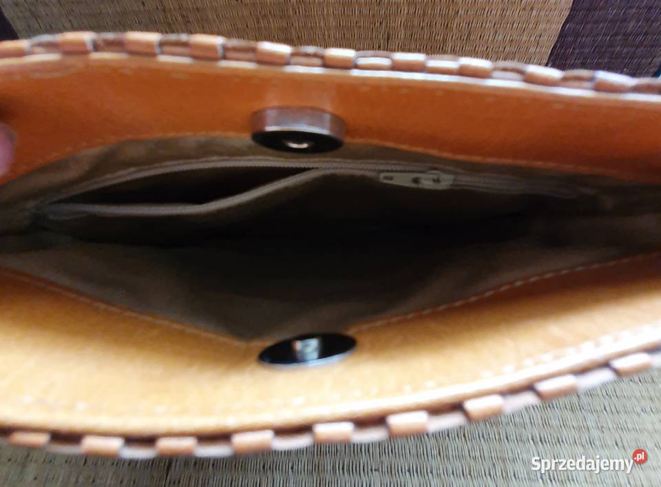 Włoska TOREBKA z naturalnej skóry plecionej Lublin