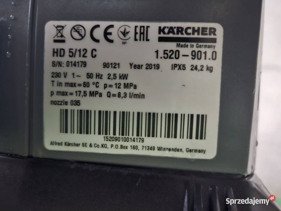 Myjka ciśnieniowa KARCHER HD 512 C Wysyłka