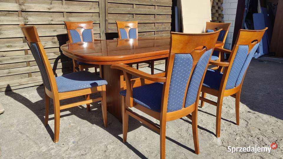 Stół KLOSE rozkładany duży do 360 6 krzeseł mazowieckie Warszawa sprzedam