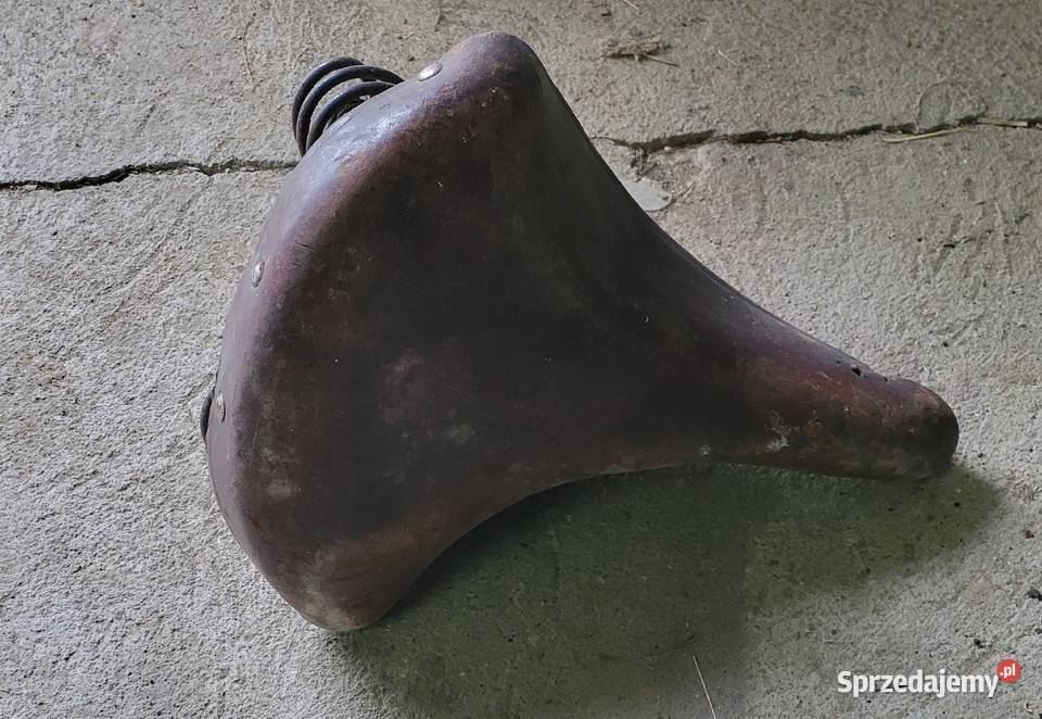 Siodełko rowerowe skórzane Antyk śląskie