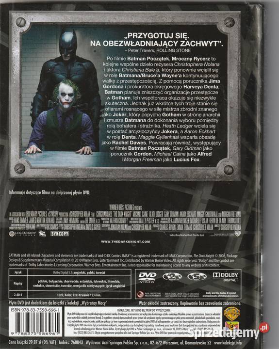 Batman MROCZNY RYCERZ Chris WilsonDVD Pruszków sprzedam