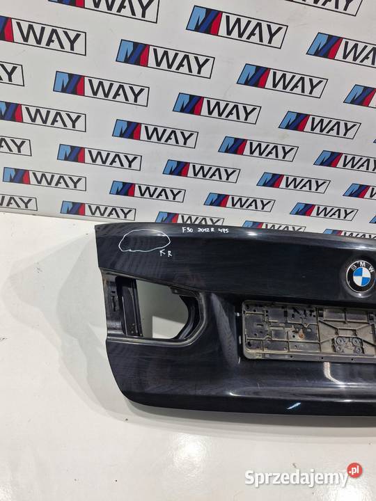 BMW 3 F30 KLAPA BAGAŻNIKA TYŁ TYLNA 475 BLACK Części samochodowe