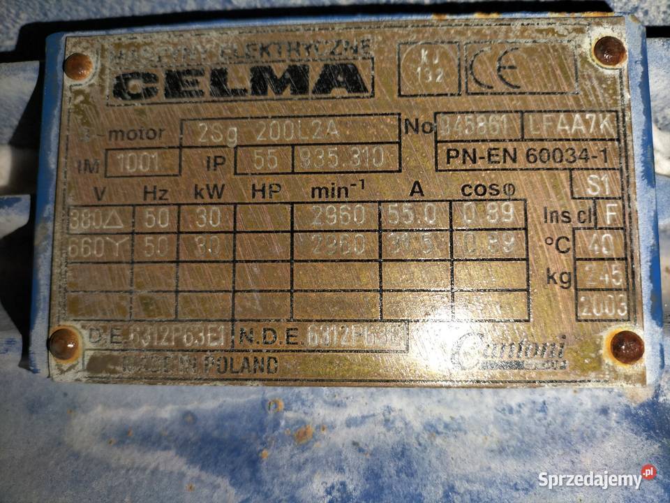 Silnik elektryczny 30kw2960obr Silniki kujawsko-pomorskie