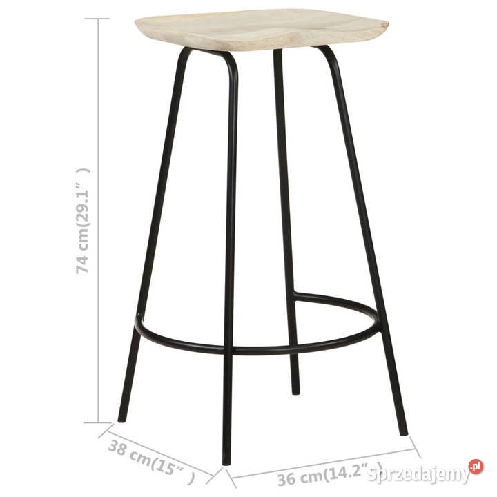 Stołki barowe 4 lite drewno mango WM320648 mazowieckie