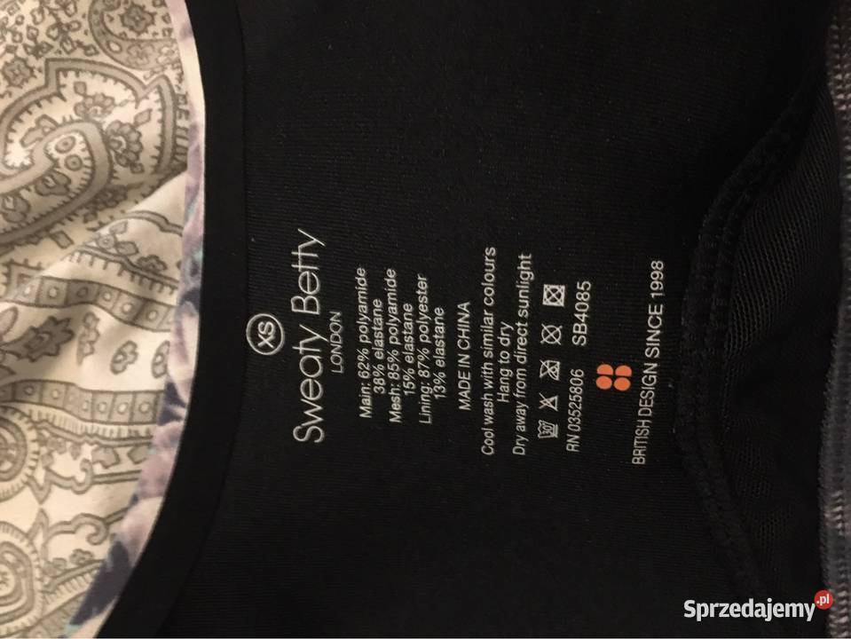 Biustonosz damski sportowy Sweaty Betty XS Biustonosze Skawina