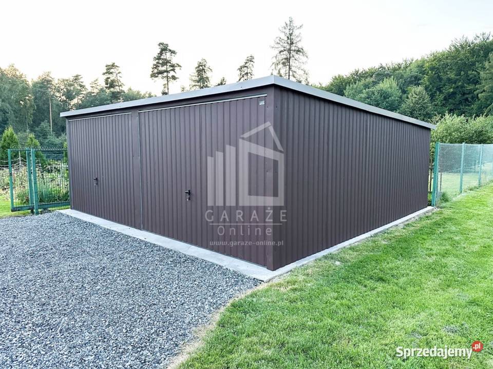 GARAZ BLASZANY 6m x 7m 2x brama uchylna braz 326zł/m2 Sanok sprzedam