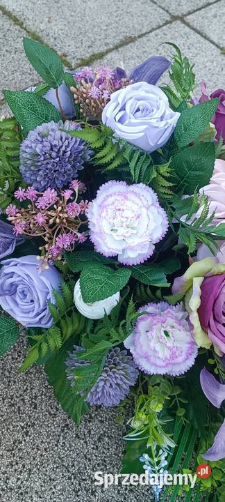 komplet nagrobny w odcieniach fioletu Psary