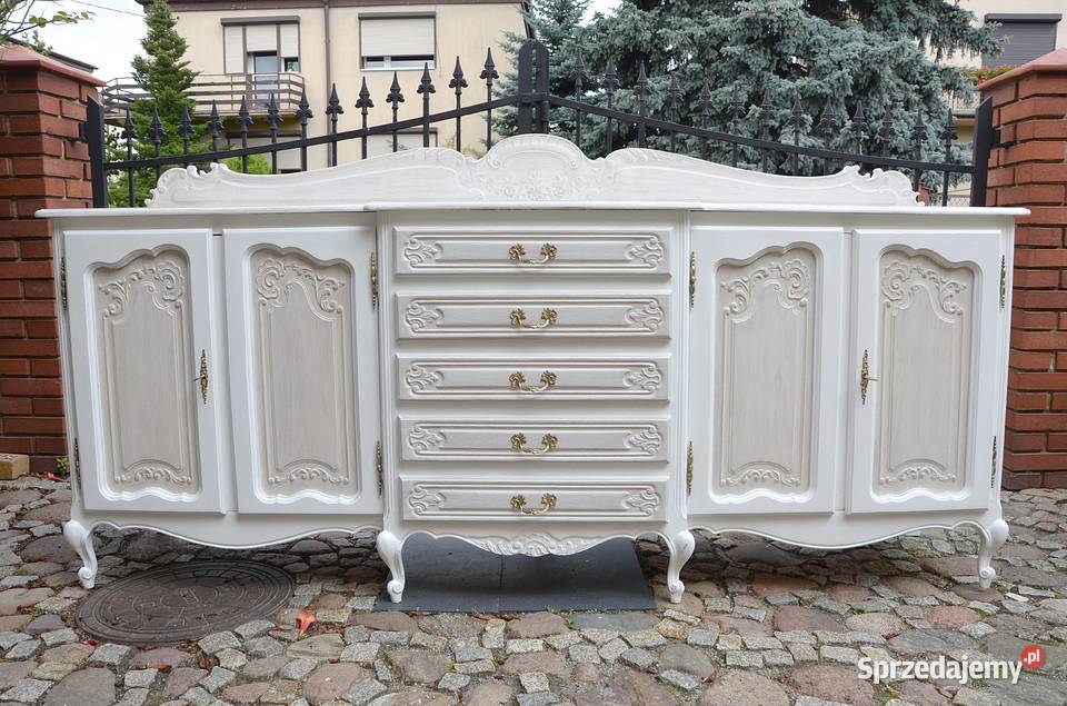 Komoda kredens pomocnik biała stylowa klasyczna Kalisz