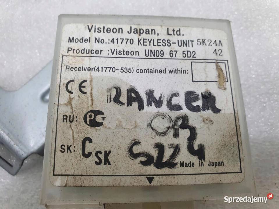 MODUŁ STEROWNIK ZAMKA UN09675D2 FORD RANGER osobowe sprzedam
