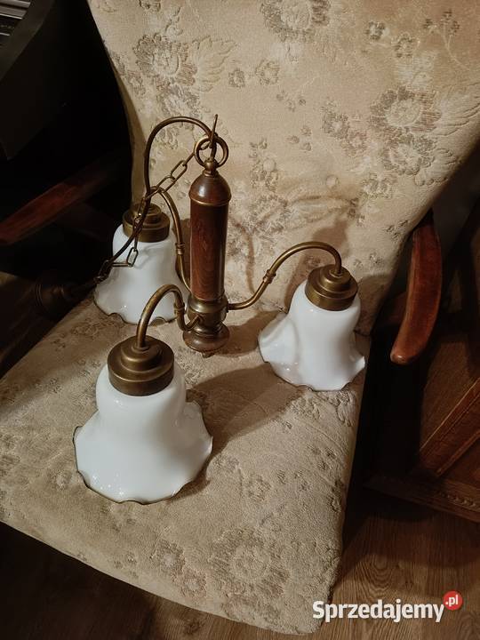 Lampa wisząca z trzema pięknymi kloszami kujawsko-pomorskie Lipno