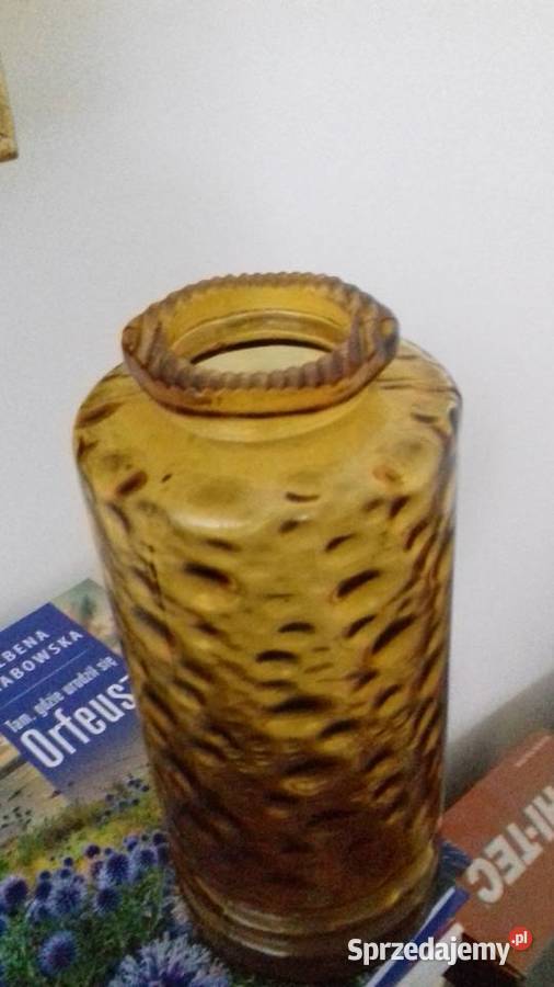 Wazon ze szkła miodowego Hirschberg Niemcy lata mazowieckie Warszawa sprzedam
