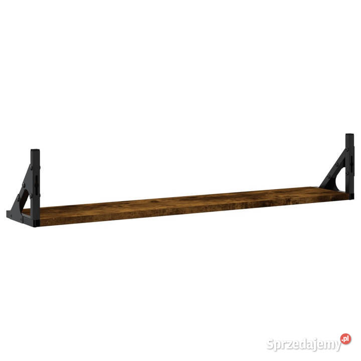 Półki ścienne 2 przydymiony dąb 80x15x155 mazowieckie