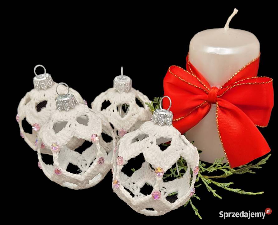 Bombki choinkowe ażurowe ręcznie wykonane 4