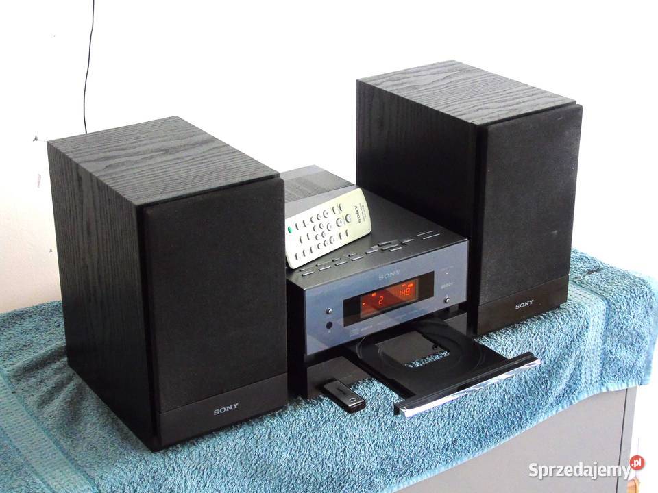 Wieża Sony pilot USB mp3 CD RDS AUX kol DOSTAWA Wieże i miniwieże Jasło