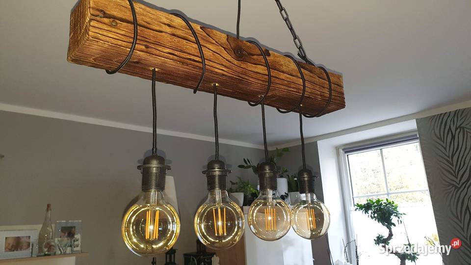 Lampa wisząca stara belka retro vintage Wrocław