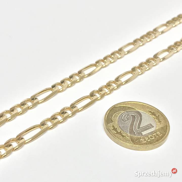 Złoty ŁAŃCUSZEK męski 14K cudowny FIGARO 56 złote Warszawa