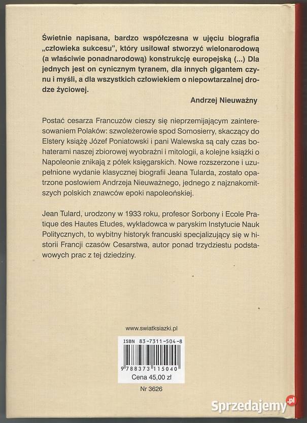 NAPOLEON MIT ZBAWCY TULARD JEAN Książki naukowe i popularnonaukowe Opole