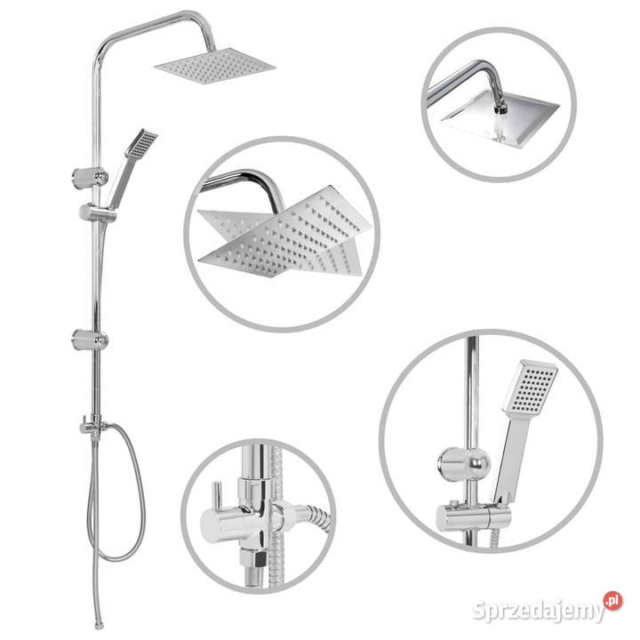 vidaXL Prysznic z deszczownicą i słuchawką stal Stal zbrojeniowa Warszawa sprzedam