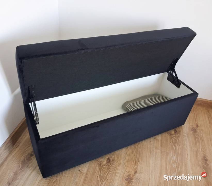 Pufa ławka tapicerowana 100x30 otwierana glamour Pufy i podnóżki Stronie