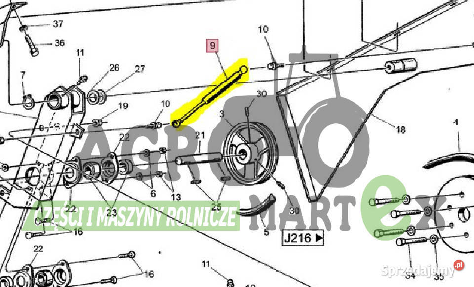 31333837 553739 537393M SIŁOWNIK GAZOWY CNH Case IH Wichrów