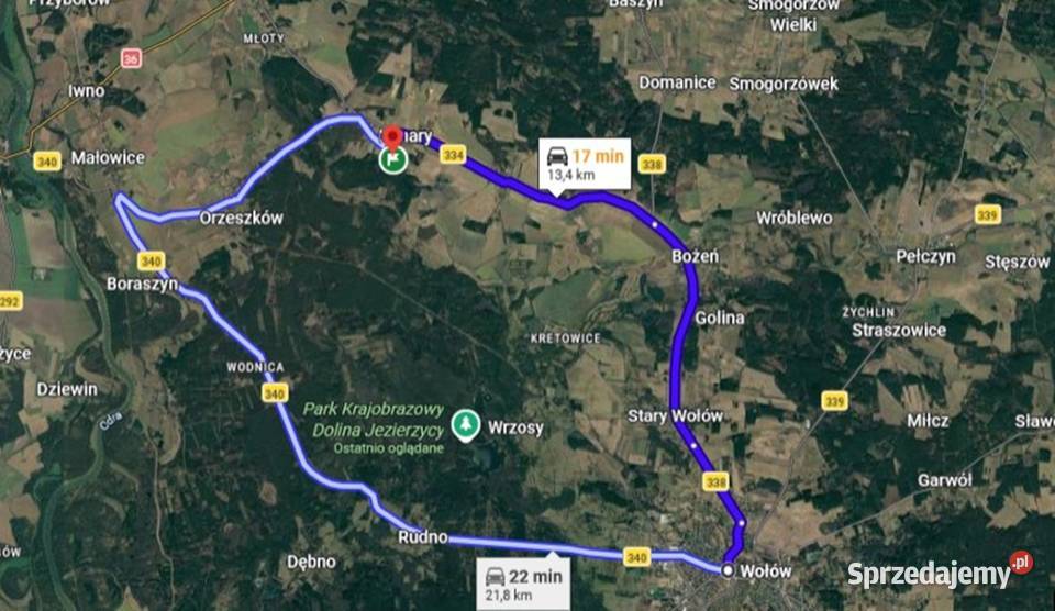Działka budowlana 2100 Konary Wińsko