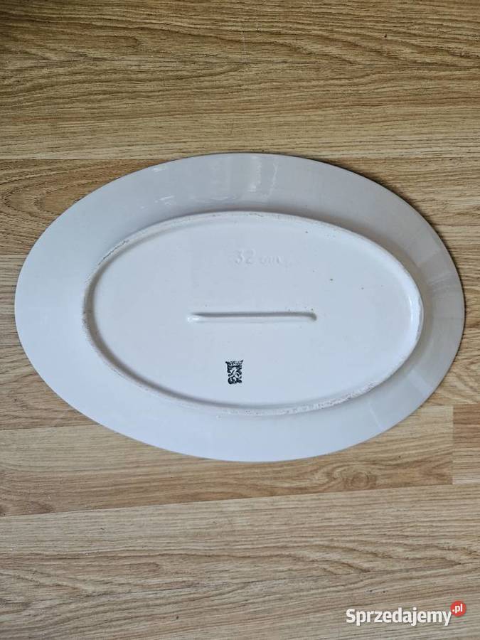 0015Półmisek owalny w brązowe kwiaty z Włocławka Bydgoszcz