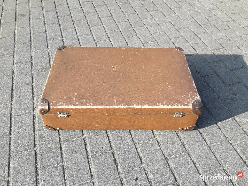 Stara walizka tekturowa PRL design lata 60 70 pomorskie