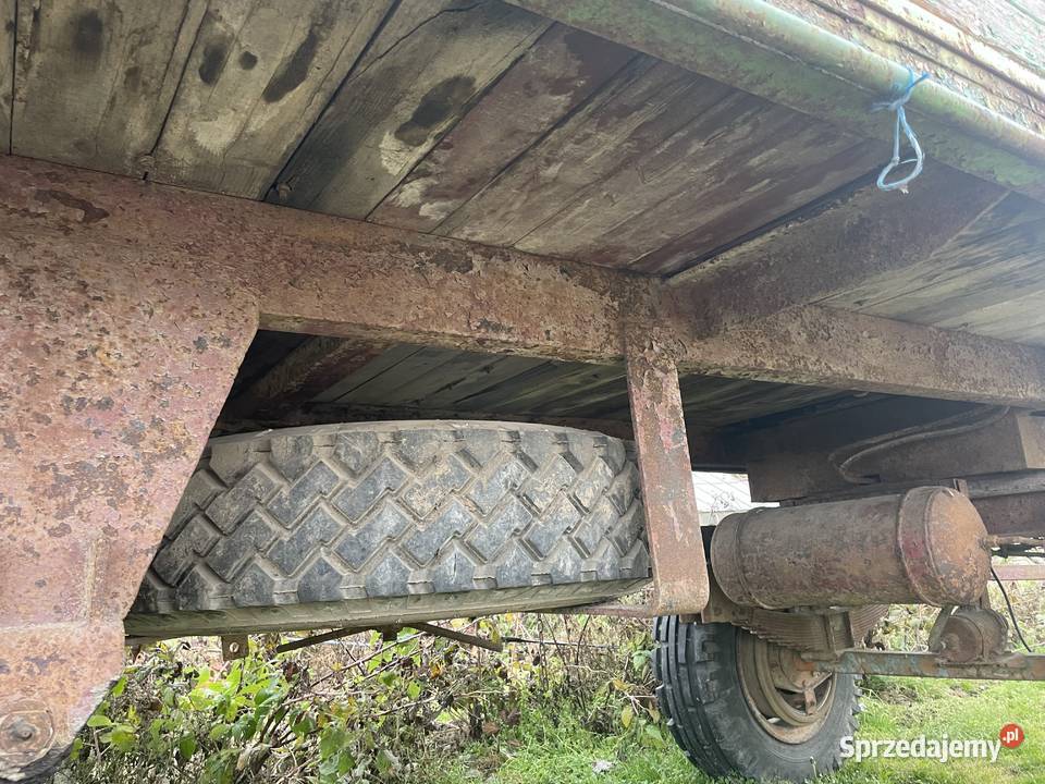 Rolnicza przyczepa sztywna niemiecka uszkodzony Długowola Pierwsza