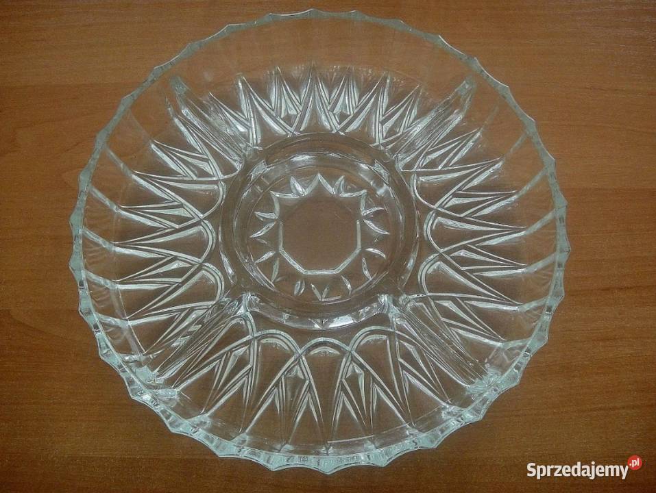 Półmisek szklany dzielony zdobiony Francja Kielce sprzedam