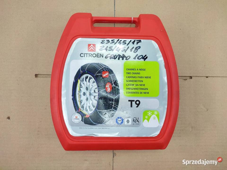 ŁAŃCUCHY ŚNIEGOWE 1 PARA CITROEN 17 18 ROZMIAR sprzedam