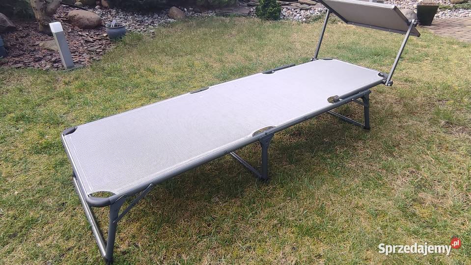 Leżak Łóżko składane z daszkiem materac kujawsko-pomorskie
