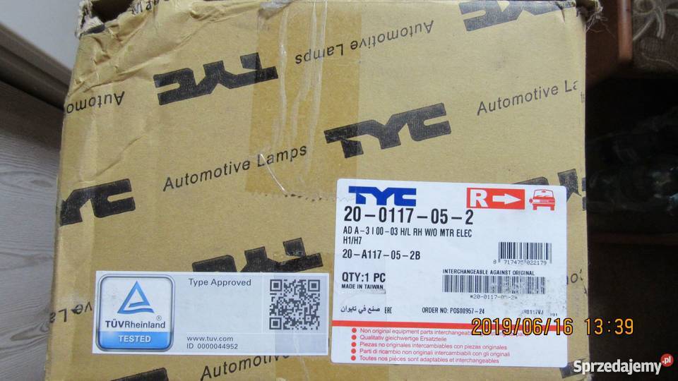 NOWA PRAWA LAMPA AUDI A3 20002003 LIFTIINGU Szpęgawsk