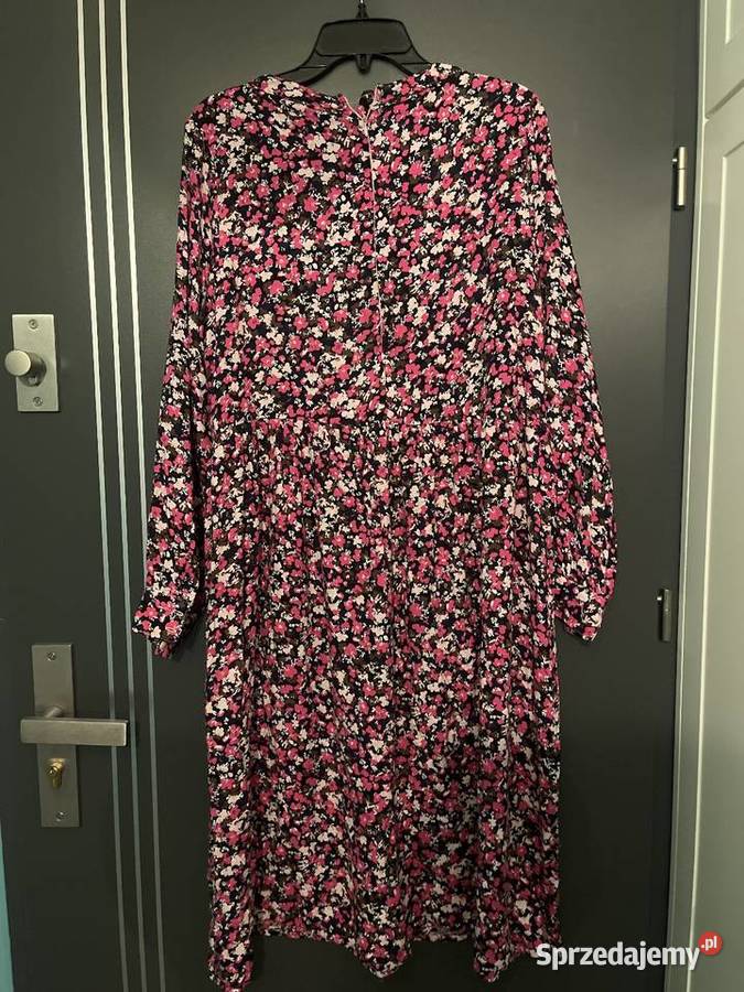 Vrs fashion sukienka modny wzór kwiaty floral Choszczno
