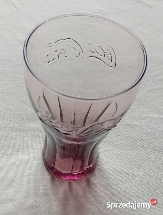 Fioletowa kolekcjonerska szklanka Coca Cola Porcelana i szkło wielkopolskie Koźminek sprzedam