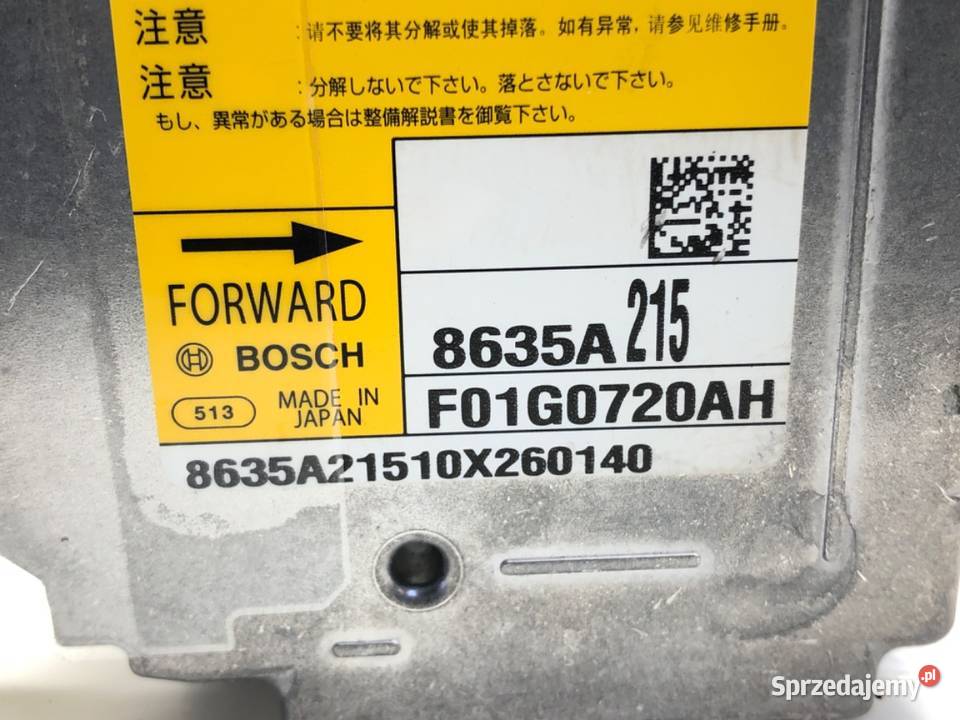 SENSOR AIRBAG MITSUBISHI ASX F01G0720AH CZUJNIK podkarpackie
