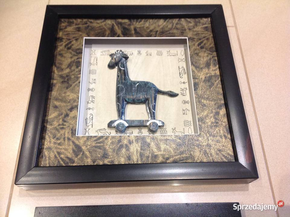 Obrazek Drewniany Płaskorzeźba Gablota 2 Słoń lubuskie Nowa Sól