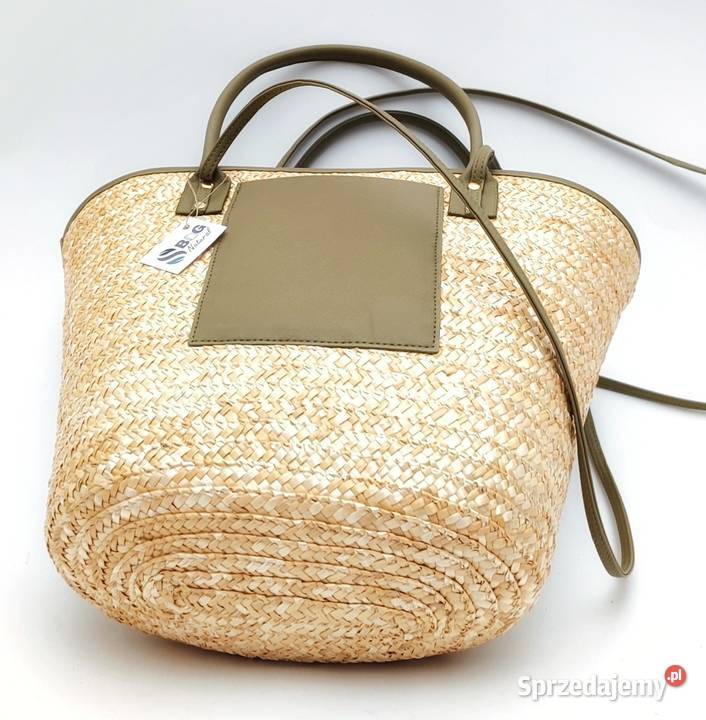 Torebka duża ze słomy koszyk pleciona słomiana