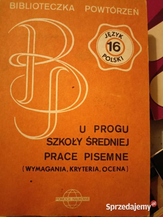U progu szkoły średniej pisanie lektury szkolne Rok wydania 1991