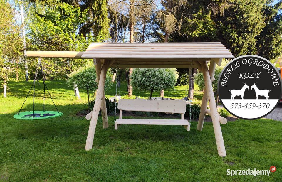 PROMOCJA Huśtawka ogrodowa drewniana plac zabaw Legnica