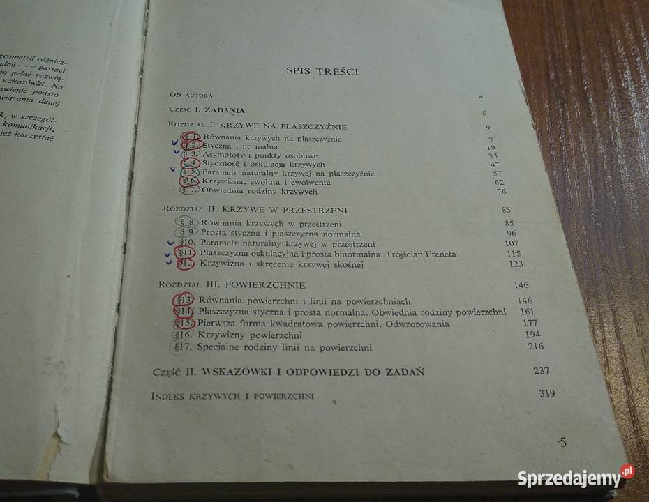 Zbiór zadań z geometrii różniczkowej Otomar pomorskie Gdańsk