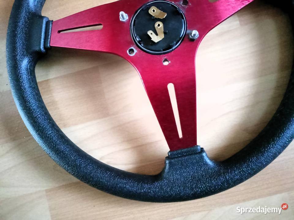 Kierownica czerwona sportowa 350mm Kierownice Tarnobrzeg