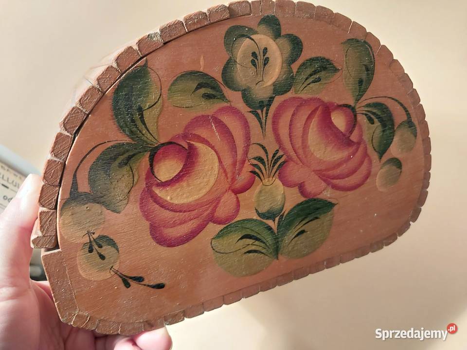 Chlebak lata 60 recznie zdobiony śląskie Częstochowa