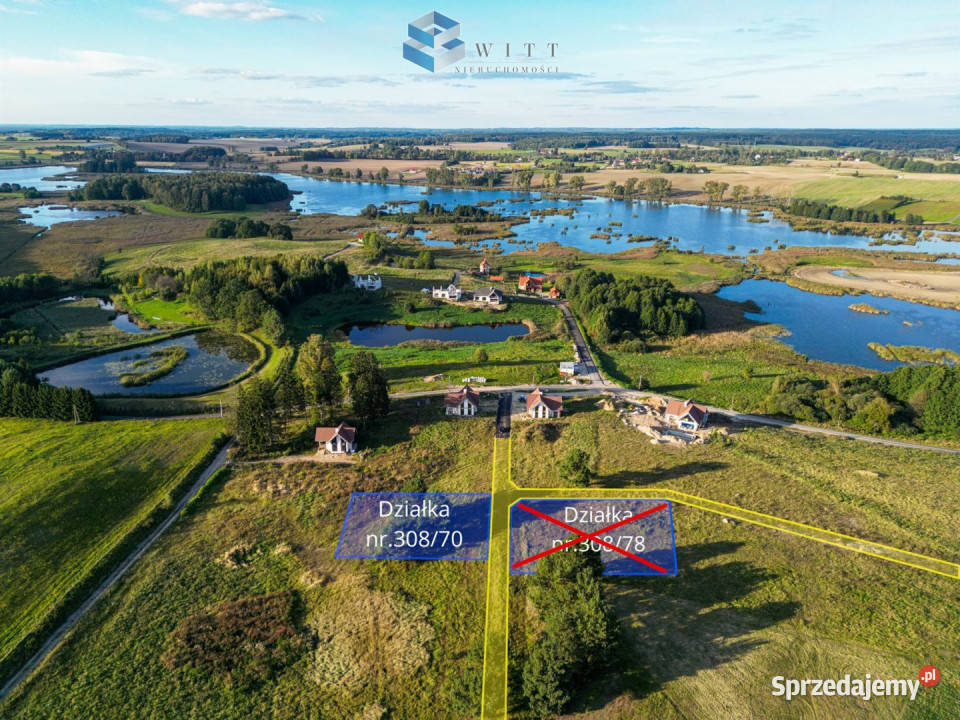 Działka Unieszewo Kormorana 1362m2 prąd