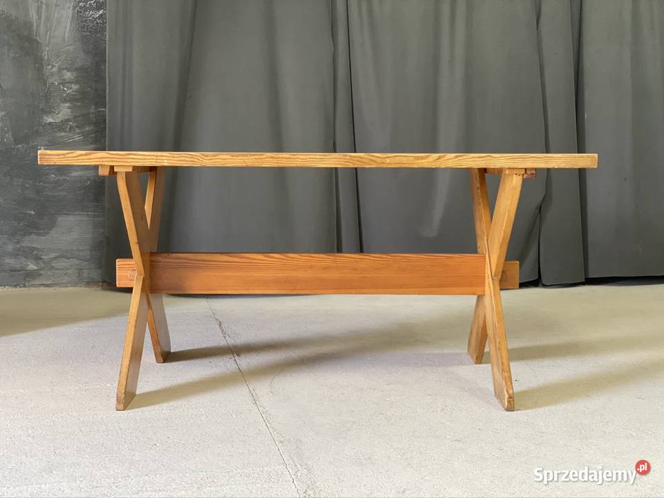 Solidny stół z litego drewna 150x90 Budno