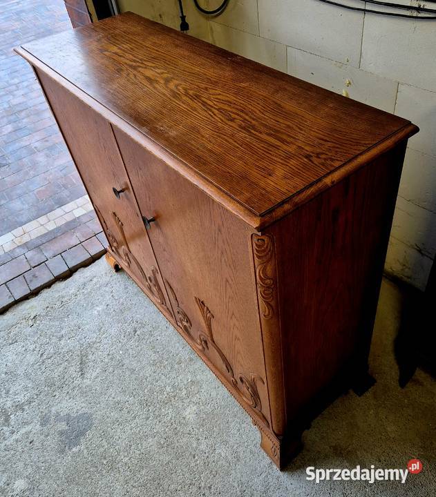 Stara komoda dębowa z rzeźbieniami Bydgoszcz sprzedam
