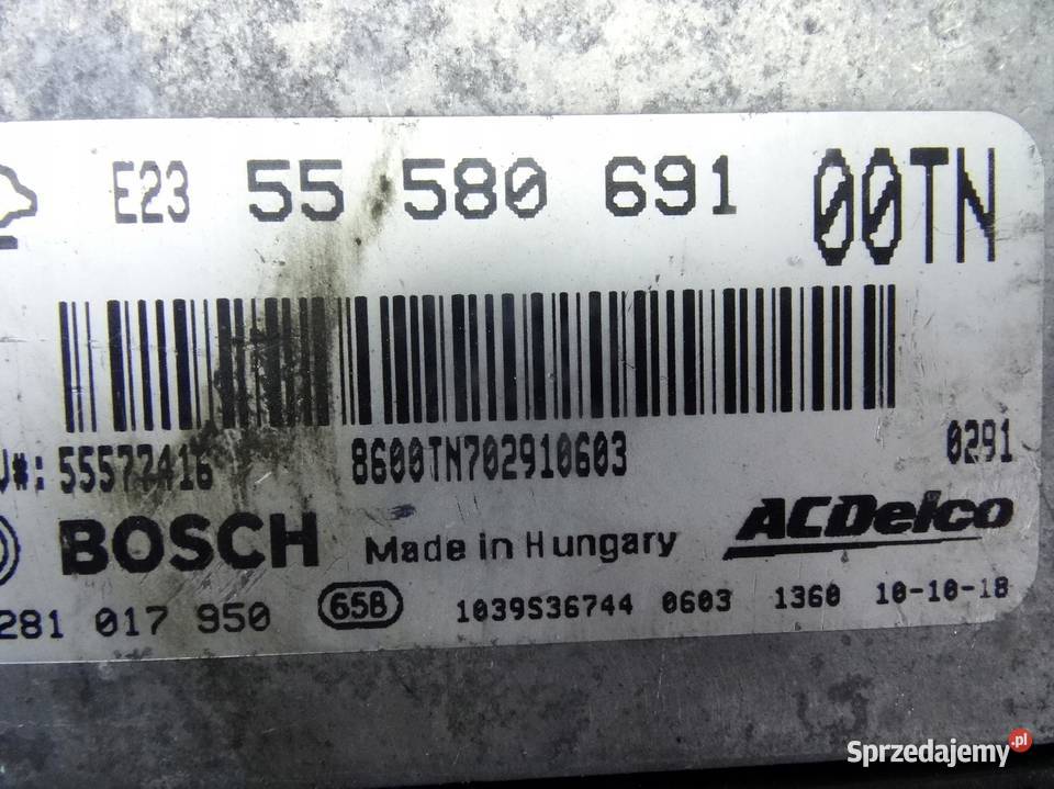 OPEL CORSA D STEROWNIK SILNIKA 55580691 00TN