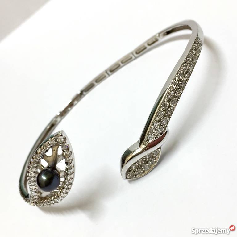 Naszyjnik i Bransoletka BIAŁE ZŁOTO WĄŻ Czarne Warszawa sprzedam