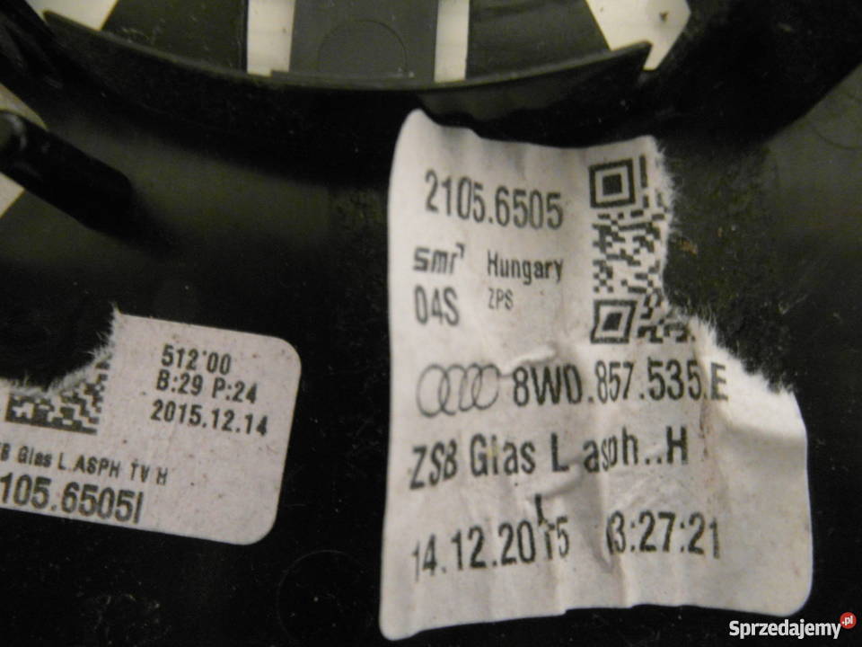 lusterko asferyczne AUDI A4 S4 B9 8w0857535E Pozostałe Szczecin